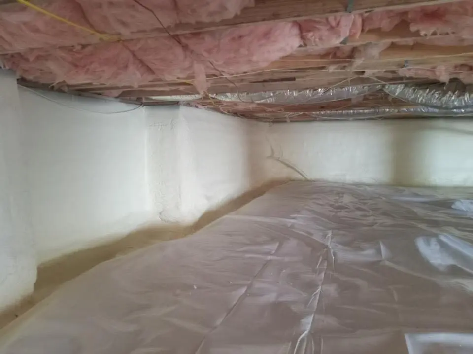 Crawl space encapsulation with closed-cell spray foam for Flat Roof Repair in West Whittier-Los Nietos